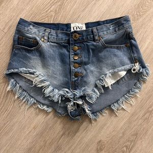One Teaspoon Rollers Jean Shorts Size 28
